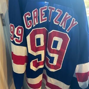 Vintage Authentic CCM Blue and Red Gretzky Men's Jersey - excellent condition
